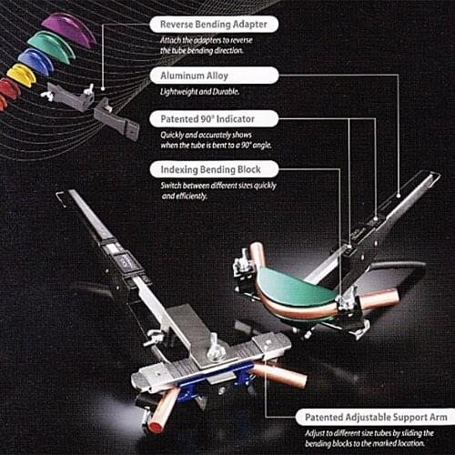 Combination Pipe Bender 12999 Manual Copper Pipe Bending Machine Refrigeration Tool Set