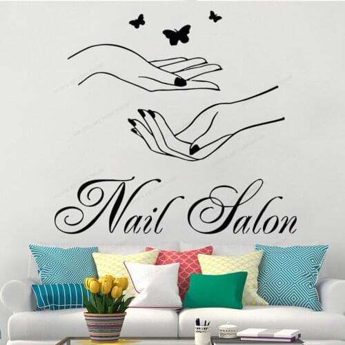 Nail Polish Decal Nail Salon Wall Decal Manicure Window wall vinyl Sticker Wall Decor art mural HJ779