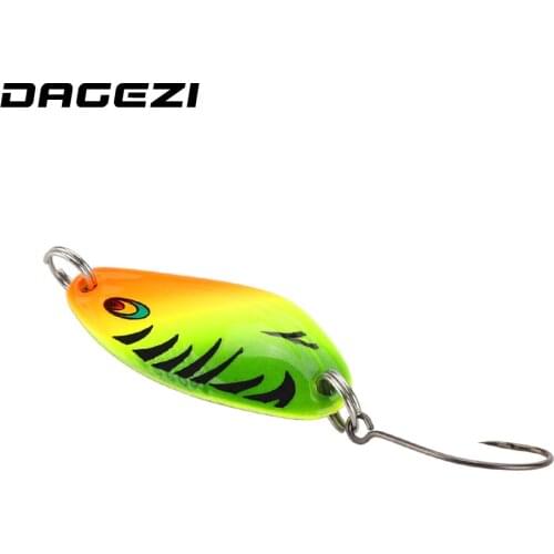 DAGEZI Metal Spoon Lure 5pcs/lot Saltwater Fishing Lure With Fishing Hook Sinking Bait For Carp Fishing Bait Bass Lure