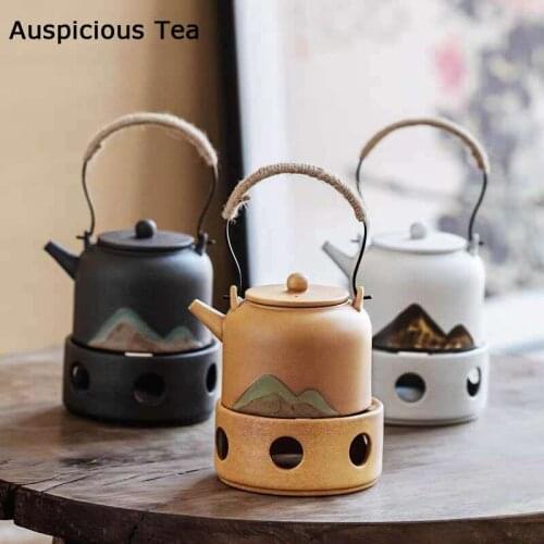 Japanese Style Warm Tea Stove Teapot Tea Set Candle Tea-Boiling Stove Scented Tea Warm Tea Small Tea Maker Tea Infuser Tea Sets