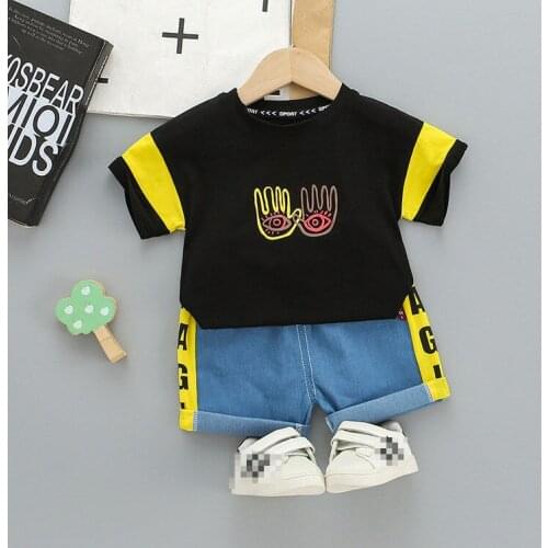 New 100%Cotton Summer Kids Clothing Sets Fashion Cartoons Childrens Clothing Baby Boys Clothes T-shirt+Shorts Clothing for Boys