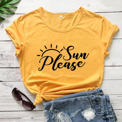 New Arrival Summer Funny T Shirt Vacation Shirt Beach Shirts Vacay Mode Tops Sun Please Sunmmer Shirt