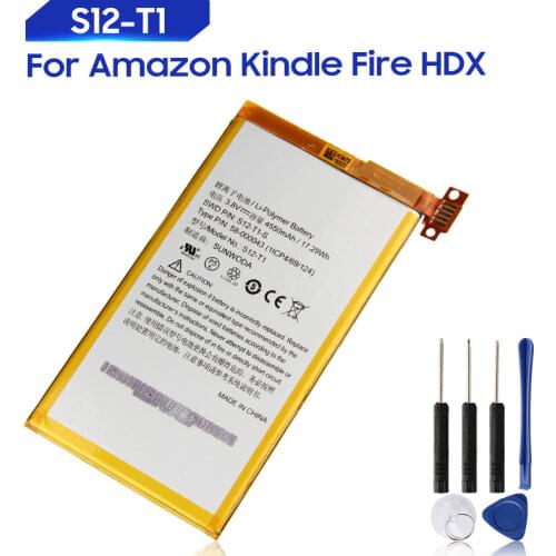 Original Replacement Battery For Amazon Kindle Fire HDX 7 C9R6QM Kindle Fire HDX S12-T1 S12-T1-S Genuine Battery 4550mAh