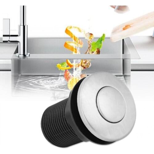 Garbage Scrap Air Switch Automatic Self-lock Button + Pneumatic Air Hose Kit micro Garbage Air Switch