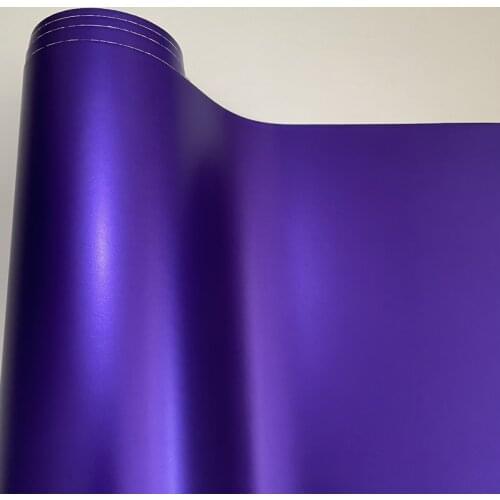 Purple Matte Metallic Vinyl Car Wrap Foil With Air Bubble Satin Car Sticker Wrapping Motorbike Scooter Decal Covering