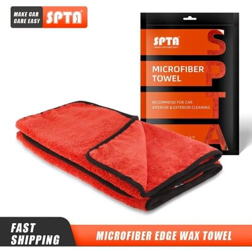SPTA Car Towel Microfiber Washing Drying Towel Thick Plush Polyester Fiber Cleaning Cloth Coral Fleece Car Washing Towel