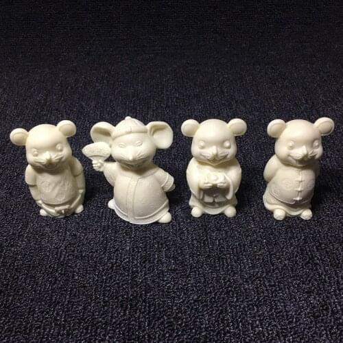 Cartoon mouse figurine Figurines, modern art sculptures, Cute auspicious animal home decoration accessories,Souvenirs and gifts