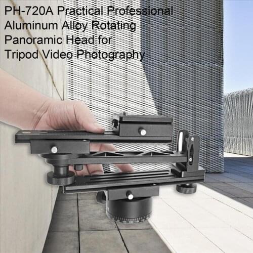 PH-720A Tripod Panorama Head Anti-dropping Durable with 2 Spirit Levels Camera Panorama Head for Phone Tripod Video Light Monito