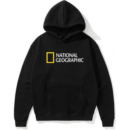 Mens hooded sweatshirt, fashionable sweatshirt for outdoor use, entertainment, measurement and adventure National Geographic