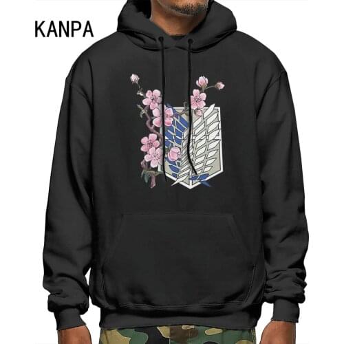 Anime Attack on Titan Printed Long Sleeved Hoodie Men Tops Harajuku Clothes japanese cherry oversize Hoodies Sweatshirt 3xl