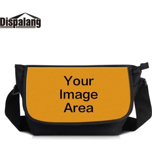 Women Personalized Customize Design Messenger Bags Custom Your Own Logo/Design/Photo/Image Male Crossbody Shoulder Bags Satchel