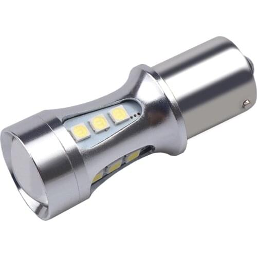 1pcs 1156 Led P21w Car Light High Quality Super Bright Aluminum 18Smd 3030 Ba15s S25 Auto Reverse Turn Brake Parking Lamp White