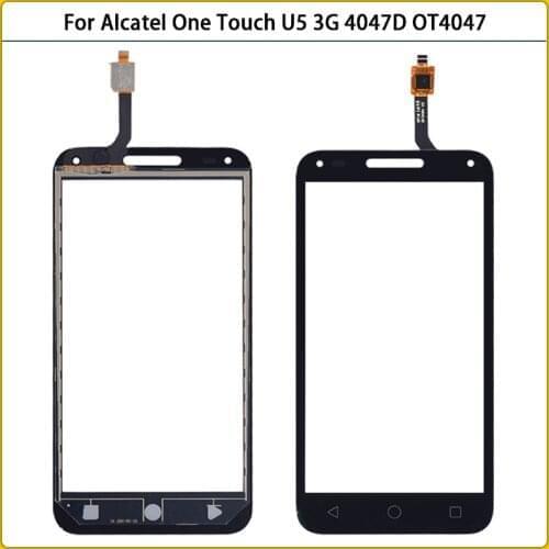 10Pcs New 5.0" TouchScreen For Alcatel One Touch U5 3G 4047D 4047 OT4047 OT4047D Touch Screen Panel Digitizer Sensor Front Glass