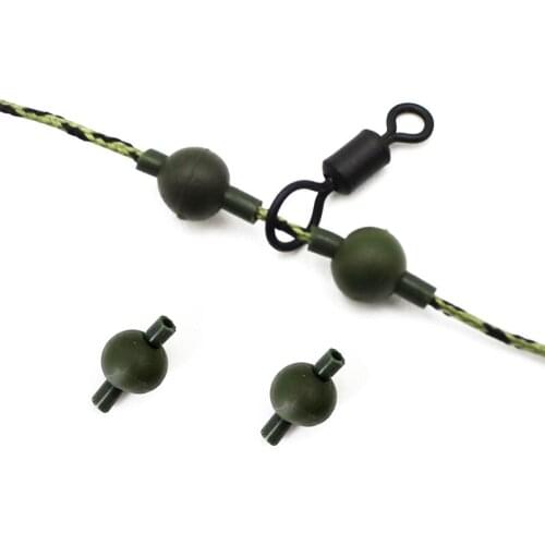 100PCS Carp Fishing Accessorie Chock Bead + 1M Helicopter Tubing Silicone Rig Tube for Carp Fishing Hair Rig Heli Rig Kit Tackle