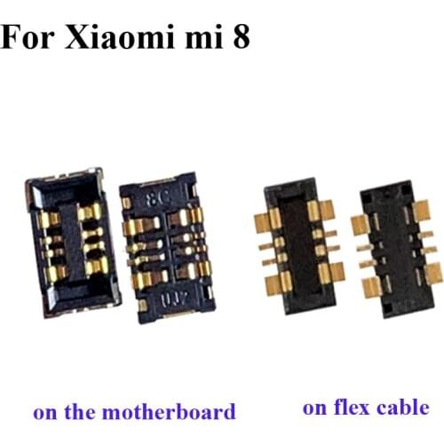 2PCS Inner FPC Connector Battery Holder Clip Contact for Xiaomi Mi 8 Mi8 logic on motherboard mainboar for Xiao mi Mi 8 Mi8