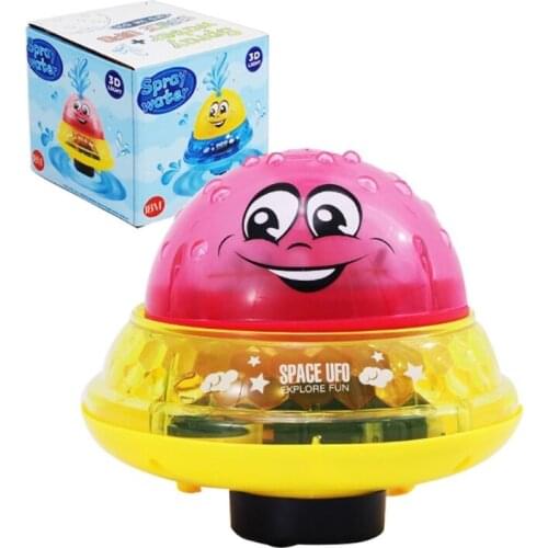 2021 New Electric Automatic Induction Water Spray Ball Baby Bath Toys LED Colorful Light