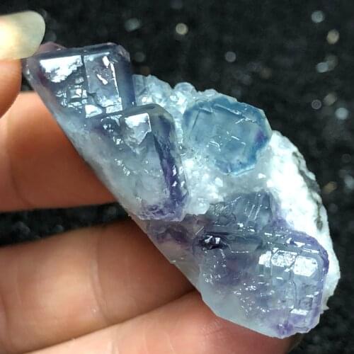 21.1g natural blue-green fluorite mineral ring vein healing teaching specimen stone decoration collection ornaments