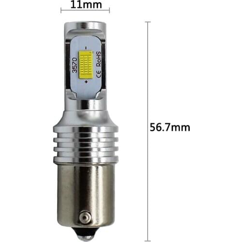 CANbus Error Free 980 Lumens HID White BA15S 1156 LED Bulbs for car Reverse light, Backup light, Signal Light ,6000K 12V
