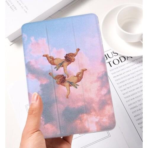 Ipad 2 3 4 White Leather PU Hard Back Case Cute Eros Cupid Cover Protective For 2020 iPad Pro 11 12.9 10.5 7.9 inch Mini 1 2 3 5