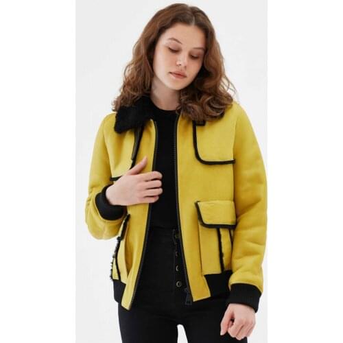 Denny&Dora Women's Short Sheepskin Coats