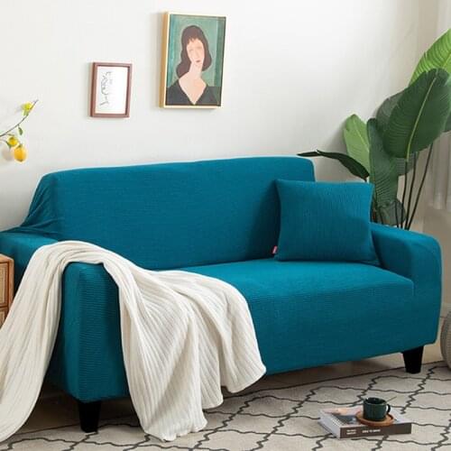 Home Stretch Sofa Cover Chaise Longue for Living Room, Thickened Polar Fleece Furniture Protector,Antifouling Anti-Scratch