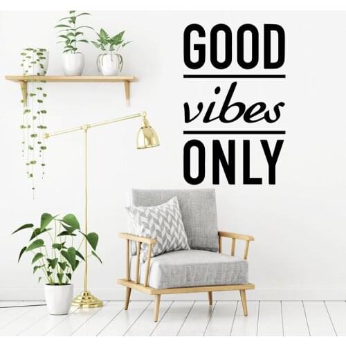 Exquisite good vibes only Sticker Waterproof Vinyl Wallpaper Home Decor Removable Wall Sticker Wall Decoration Murals