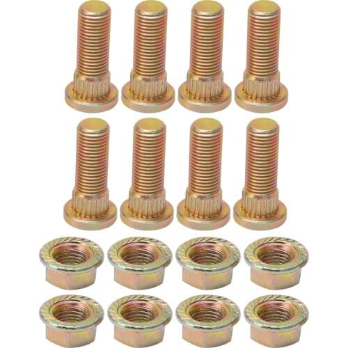 Pack of 8 Rear Wheel Nut and Stud 7515513/7542459 for Polaris Ranger 300 400 450 500 550 570 700 1992-2013 2012 2011 2010 2009