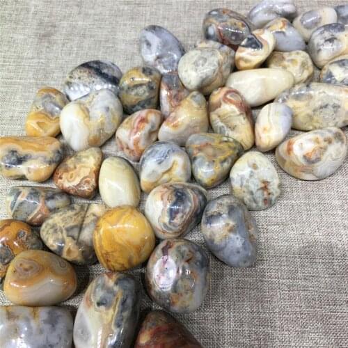 Natural Quartz Crystals Crazy Onyx Tumbled Stones Healing Reiki Gemstones Home Decoration