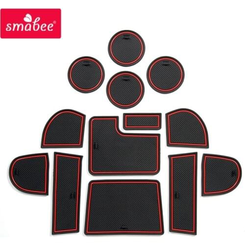 Smabee Anti-Slip Gate Slot Mat For Subaru WRX 2015~2020 WRX STI 2016 2017 2018 2019 Accessories Rubber Cup Holders Non-slip mats