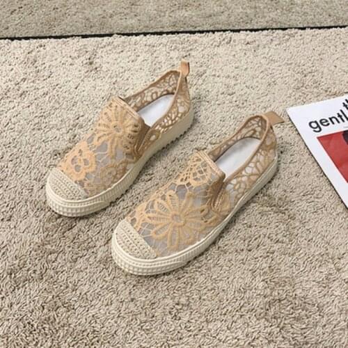 2021 spring and autumn new womens shoes hot sale fashion all-match mesh breathable low-top flat casual shoes