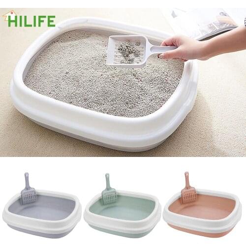 Pet Toilet Bedpan Excrement Training Sand Litter Box Anti-Splash Dog Toilet Cat Dog Tray with Scoop 1 Set Cat Litter Box