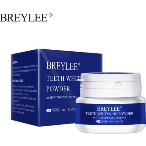 BREYLEE Teeth Whitening Powder Remove Plaque Stains Toothpaste Dental Tools White Teeth Cleaning Oral Hygiene Toothbrush Gel 30g