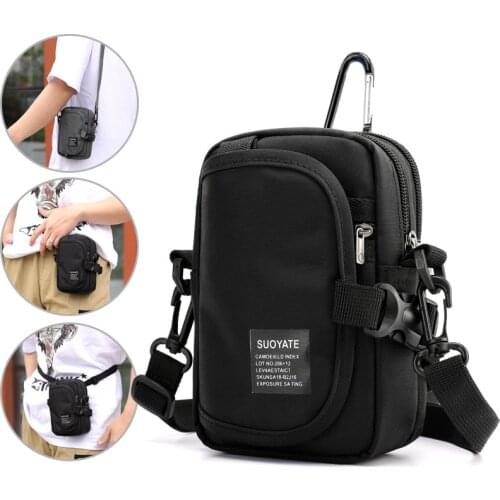 New mens shoulder bag outdoor leisure small satchel nylon cloth multifunctional mobile phone waist bag riding messenger bag