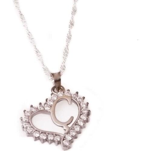 Tevuli 925 Sterling Silver O Letter Heart Women Necklace