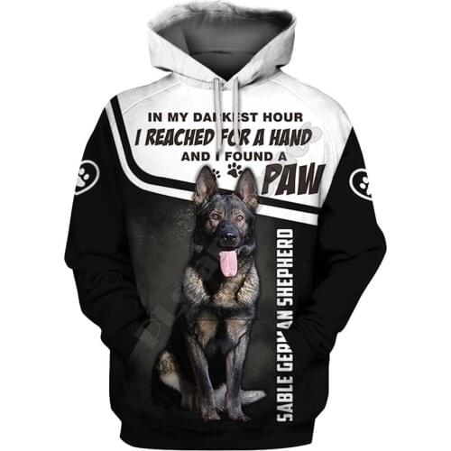 Sable German Shepherd 3D Printed Hoodies Funny Pullover Men For Women Funny Sweatshirts Animal Sweater Drop Shipping 02