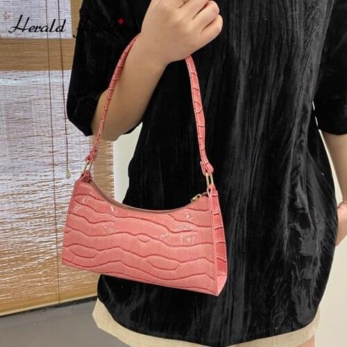 Vintage Alligator Baguette Shape Bag 2021 New Luxury Design Handbag Ladies Leather Shoulder Bag Womens Messenger Crossbody Bags