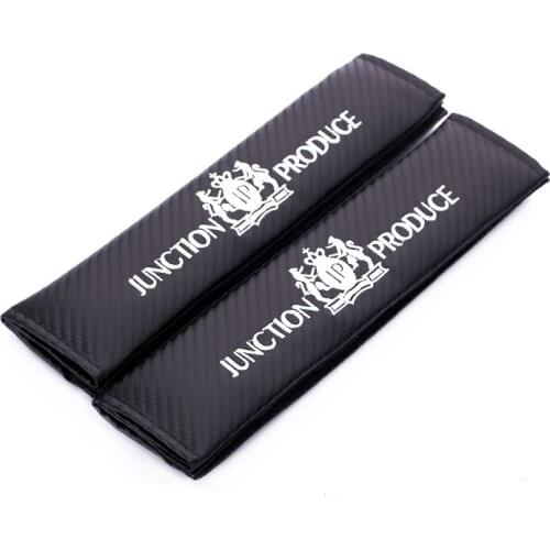 Embroidery for JP Junction Produce VIP Car carbon fiber seat belt cover shoulder pad for mercedes benz toyota bmw accessories