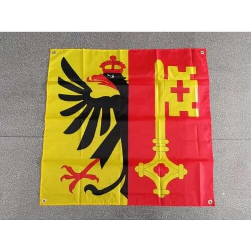 Yehoy hanging 90*90cm Imperial Eagle and a Key of St. Peter Swiss switzerland Geneva flag For Decoration