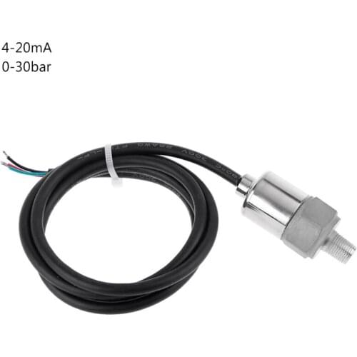 0-10/20/30bar Pressure Transmitter Transducer 1/8 Input 8-32V 24V Output 4-20mA H7ED