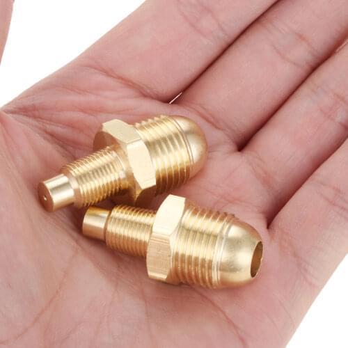 1pair Propane Orifice Connector Tube fits for Casting Cooking Stove Grill Turkey Pot Cooker 3/8" Flare x1/8" Mnpt Solid Brass