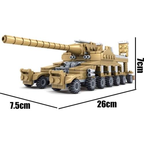 16 in 1 Total 33 Models Army Series Transformation Super Fire Tank 544pcs Building Blocks Bricks Toy For Kid Gift I0307