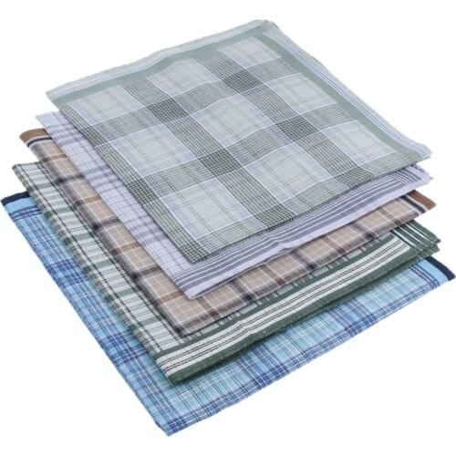 5Pieces Handkerchief Men Assorted 100% Woven Cotton Handkerchiefs Art