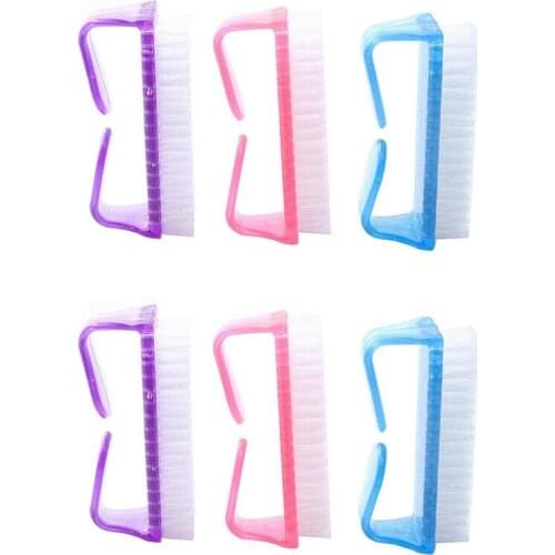 6 Sets of Nail Brush Nail Brush Cleaning Brush Purple & Pink & Blue