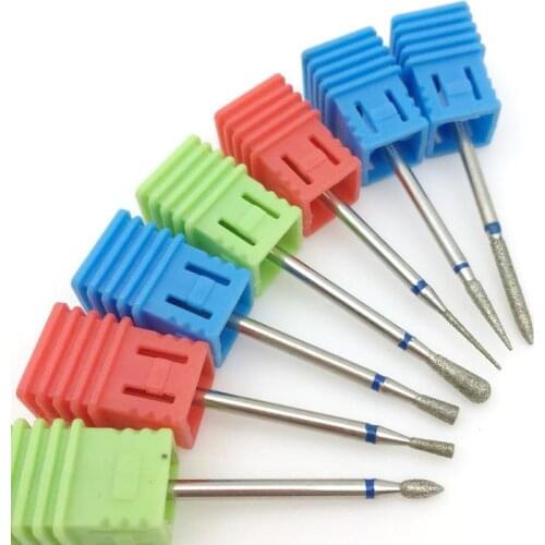 7 Type Diamond Nail Drill Bits Rotary Burr Bit Pedicure Tools Electric Nail Manicure Machine Drill Accessories Nail Mills