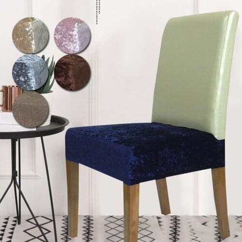 1Pc Velvet Chair Cover Thick Solid Seat Covers Elastic For Wedding Dining Room Office Banquet Housse De Chaise Chair Cover