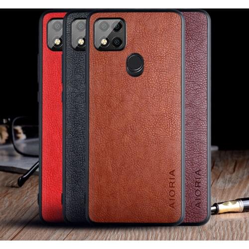 Case for Xiaomi Redmi 9C NFC funda luxury Vintage Leather skin capa soft tpu phone cover for xiaomi redmi 9c case funda coque
