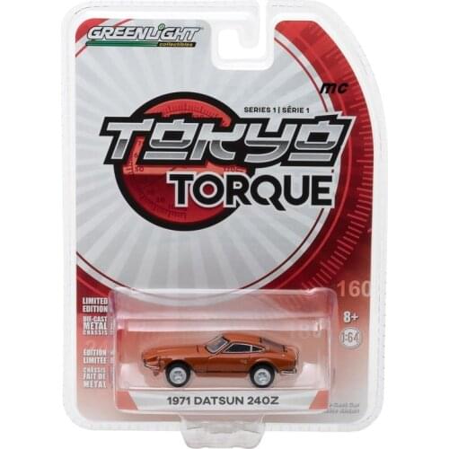 GreenLight 1:64 1971 Datsun 240Z Orange Racing Alloy model car Metal toys for childen kids diecast gift