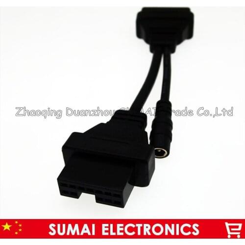 Good quality 12 Pin to 16 Pin OBD 2 diagnostic cable for Mitsubishi,OBDII conversion plug for Mitsubishi.car