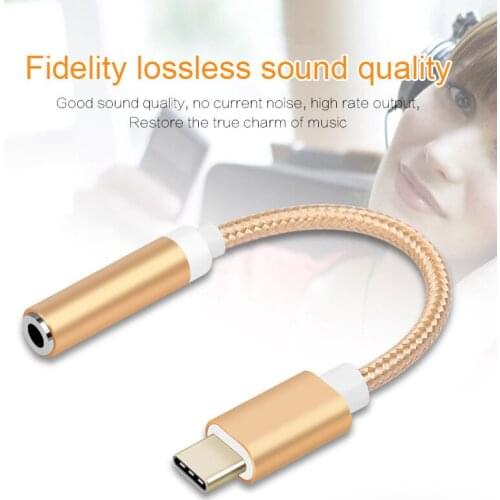USB Type C To 3.5mm Jack Audio Cable USB-C Type-C Adapter Music Aux Cable Converter Connector for HUAWEI XIAOMI Phone
