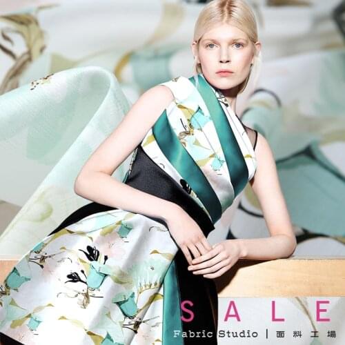 Bell flower designer fashion high-end custom fabrics apparel fabrics